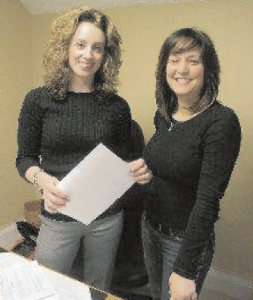 Registered Nurse Janine Davis, left, is the founder, owner and President of Claddagh Home Care in Morristown.  With her is Director of Operations Toniann Ruja.